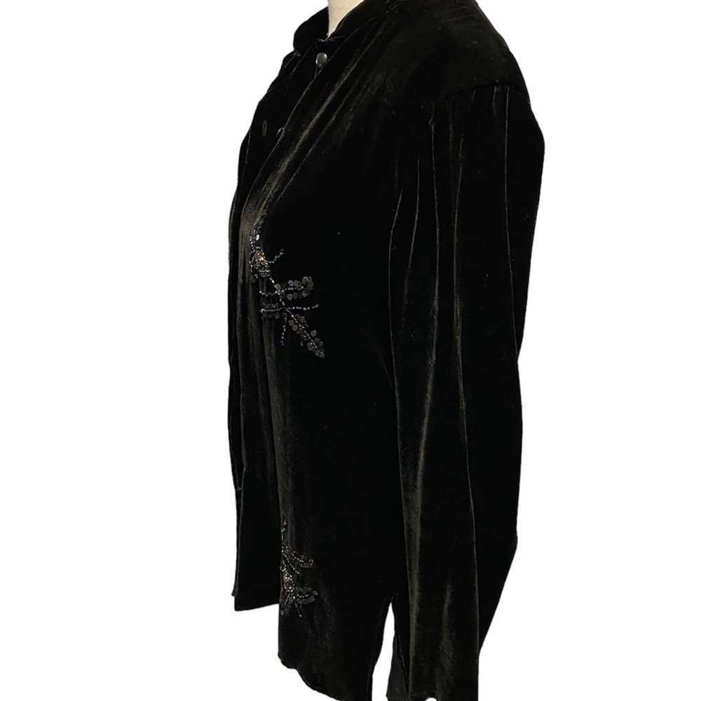 Carole Little silk and rayon jacket, size medium. Beaded. Elegant. Worn once - Picture 6 of 16